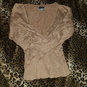 Gold sparkly sweater top
